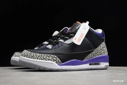 COURT CT8532-050 RETRO - 3 PURPLE BLACK JORDAN 0803